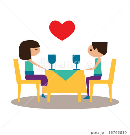 Flat with shadow icon and mobile application romantic dinner Flat with shadow icon and mobile application romantic dinner 16766850