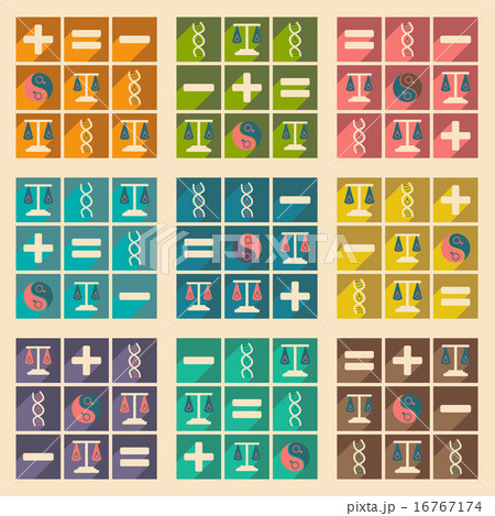 Flat with shadow concept and mobile application equality of human sexes 16767174