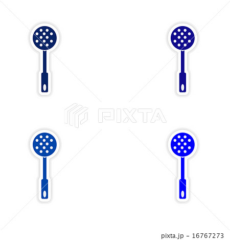 assembly realistic sticker design on paper strainer assembly realistic sticker design on paper strainer 16767273