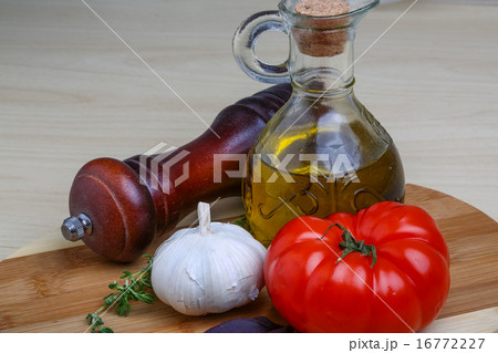 Olive oil with thyme, garlic Olive oil with thyme, garlic 16772227