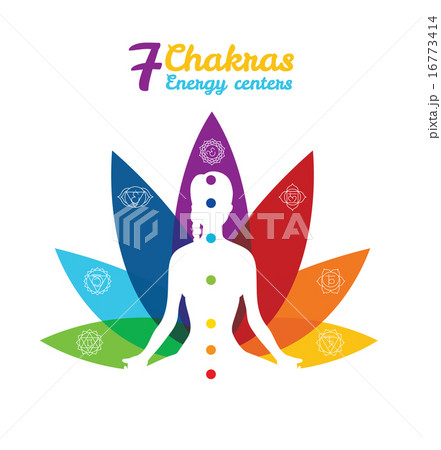 Color chakras with woman 16773414