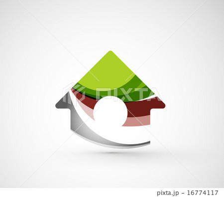 Abstract geometric company logo home, house, building 16774117