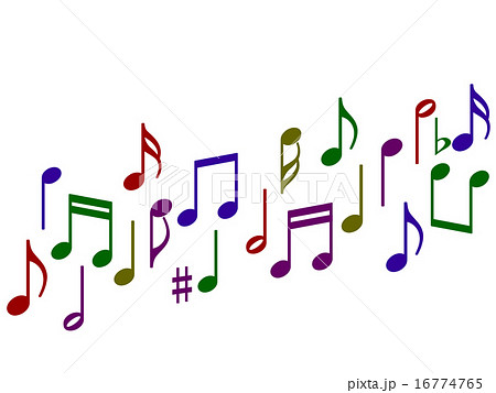 カラフルな音符 16774765