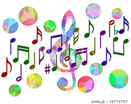 カラフルな音符 16774767