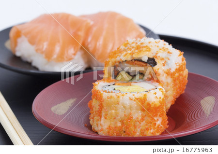 California Roll Maki and Sushi Salmon 16775963
