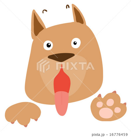 frightened brown dog on white background vector 16776459