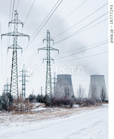 Cogeneration plant near Kyiv (Ukraine) in winter 16777243
