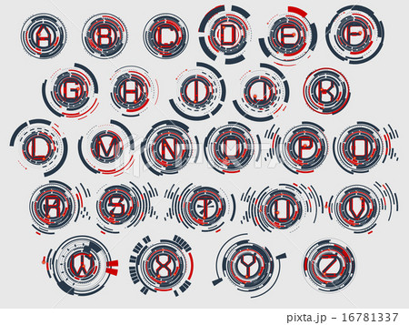 vector illustration of a circle alphabet 16781337