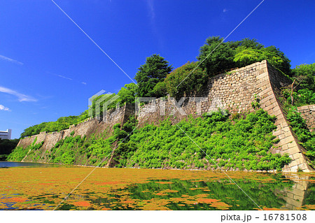 7月大阪 大坂城・本丸高石垣(日本一の高石垣) 16781508