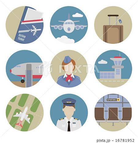 Airport flat icons Airport flat icons 16781952