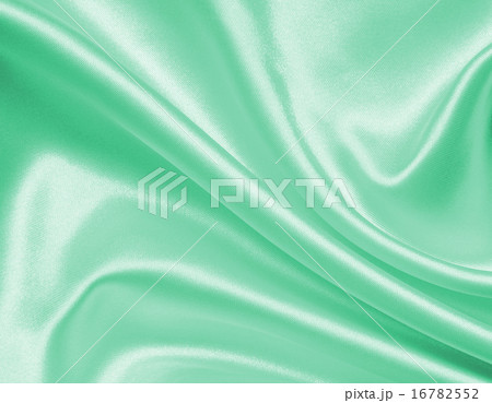 Smooth elegant green silk or satin texture  16782552