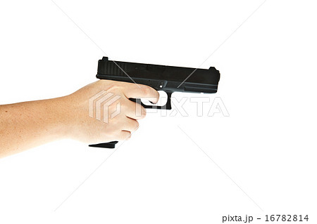 Airsoft hand gun model with hand aim the target 16782814
