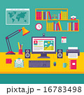 Home Business Office Workplace with Computer. 16783498