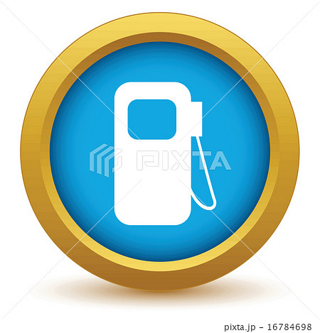Gold gas station icon Gold gas station icon 16784698
