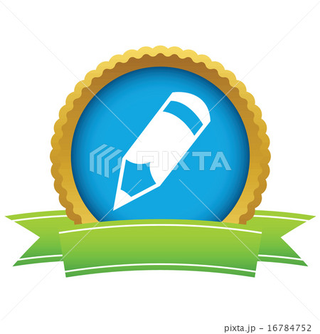 Gold pencil logo Gold pencil logo 16784752