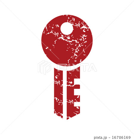 Red grunge key logo 16786169