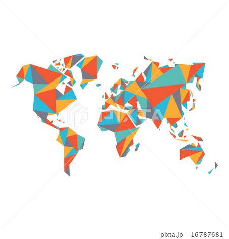 Abstract World Map - Vector illustration Geometric 16787681