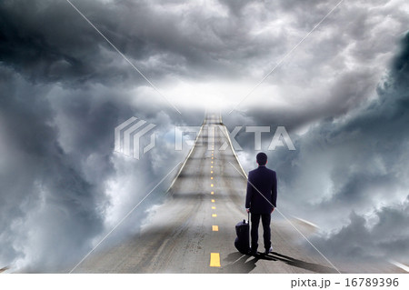 Businessman standing for going forward to investment city area f Businessman standing for going forward to investment city area f 16789396