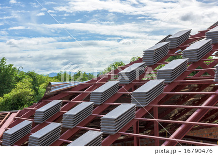 steel structure and tile for roof of a new house steel structure and tile for roof of a new house 16790476