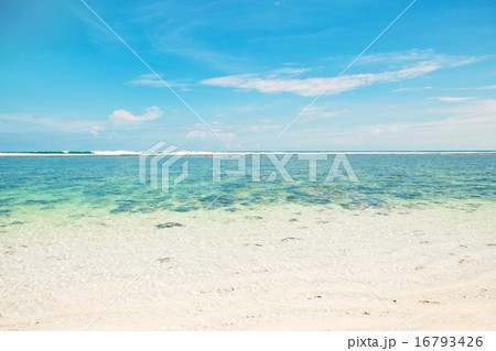 Wonderful tropical beach with blue sky Wonderful tropical beach with blue sky 16793426