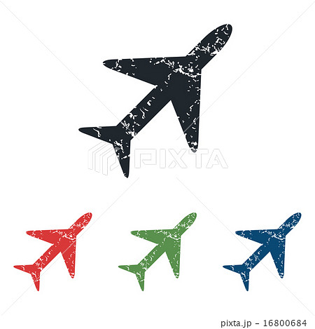Plane grunge icon set 16800684