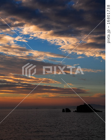 風流島の夕暮れ 16801738