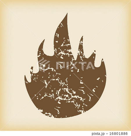 Grungy fire icon Grungy fire icon 16801886