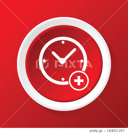 Add time icon on red Add time icon on red 16802167