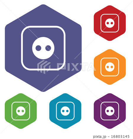 Socket hexagon icon set Socket hexagon icon set 16803145