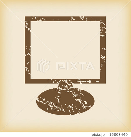 Grungy monitor icon Grungy monitor icon 16803440