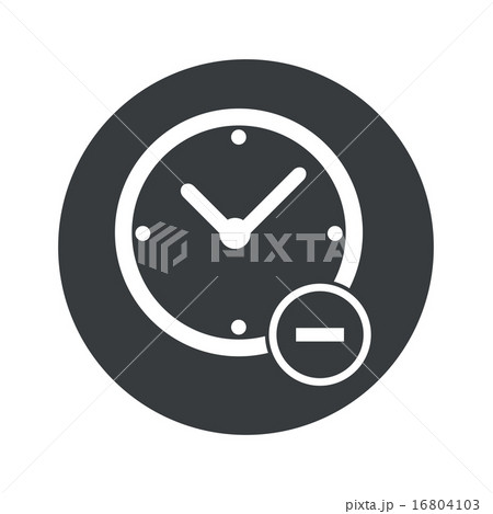 Monochrome round reduce time icon 16804103