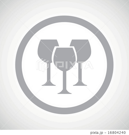 Grey wine glass sign icon 16804240
