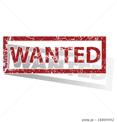 WANTED outlined stampのイラスト素材 [16804442] - PIXTA