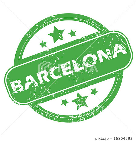 Barcelona green stamp Barcelona green stamp 16804592