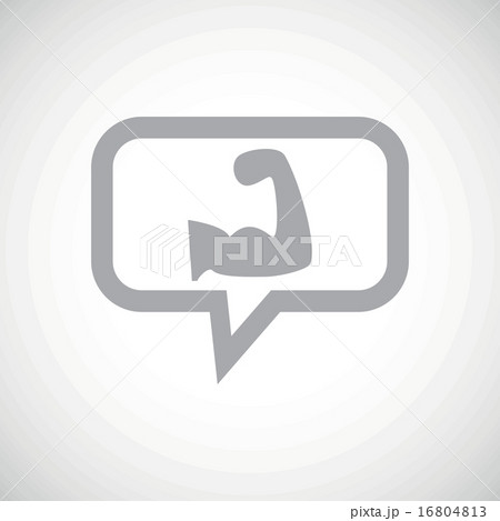 Muscular arm grey message icon Muscular arm grey message icon 16804813
