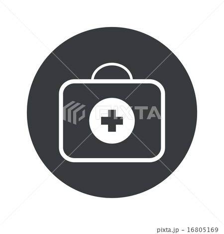 Monochrome round first-aid kit icon Monochrome round first-aid kit icon 16805169