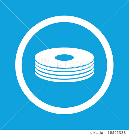 Disc pile sign icon 16805328
