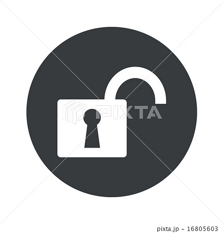 Monochrome round unlocked icon Monochrome round unlocked icon 16805603