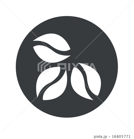 Monochrome round coffee icon 16805771