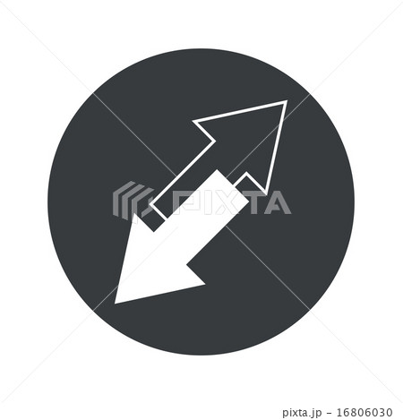 Monochrome round opposite arrows icon 16806030
