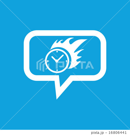 Burning clock message icon 16806441