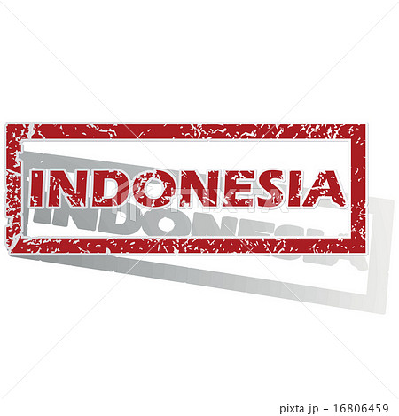 Indonesia outlined stamp Indonesia outlined stamp 16806459