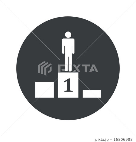 Monochrome round pedestal icon 16806988