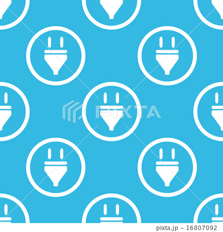 Plug sign blue pattern Plug sign blue pattern 16807092