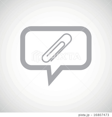 Paperclip grey message icon 16807473