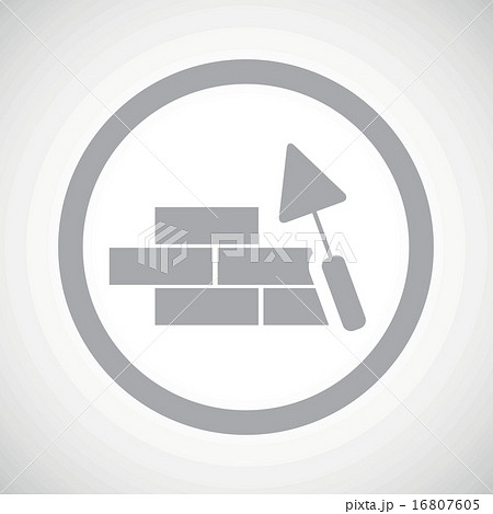 Grey building wall sign icon 16807605