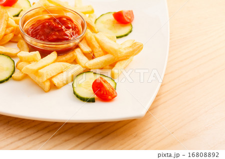 French Fries with ketchup French Fries with ketchup 16808892