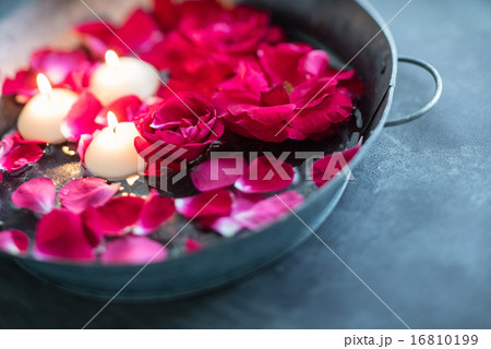 red roses and candles 16810199