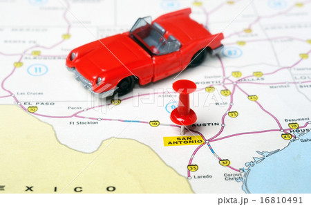 San Antonio  Texas  USA  map cabrio 16810491