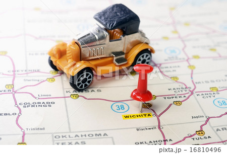 Wichita Kansan USA map retro Wichita Kansan USA map retro 16810496